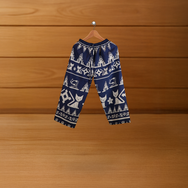 กางเกง4ส่วน ลายช้าง