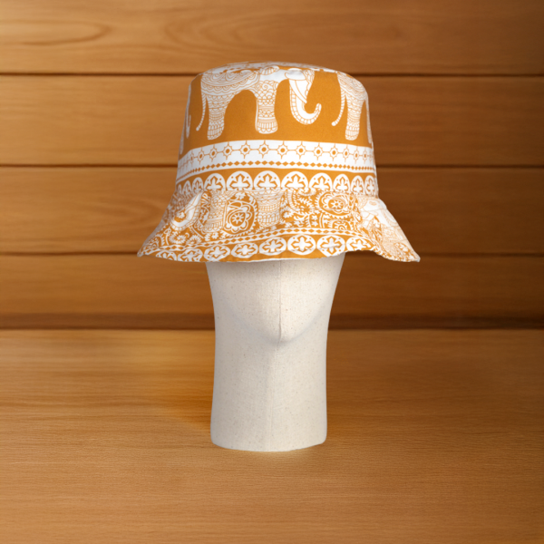 หมวกบัคเก็ต ลายช้าง