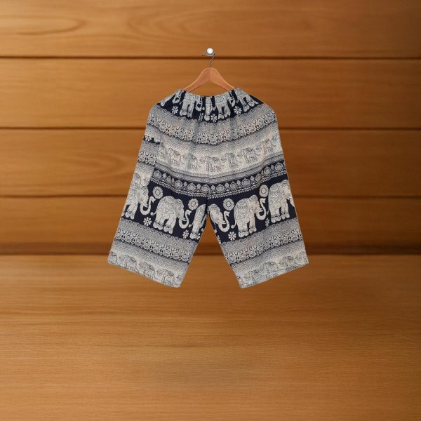 กางเกง4ส่วน ลายช้าง