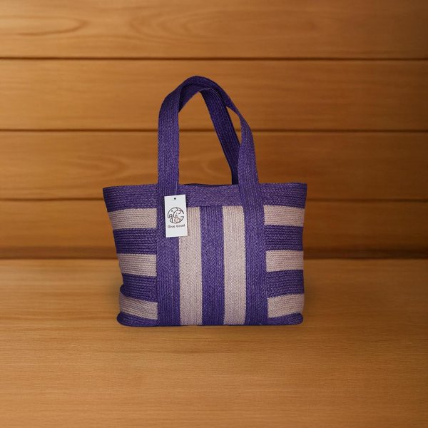 กระเป๋าเส้นใยป่านทรงช้อปปิ้งแบ็ค