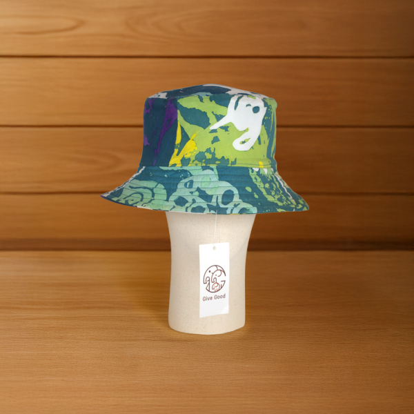 หมวกบักเก็ตผ้าบาติกตรังไทด์